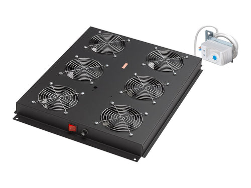 Roline 19" Dachlüftereinheit – 6 Lüfter, Thermostatgesteuert