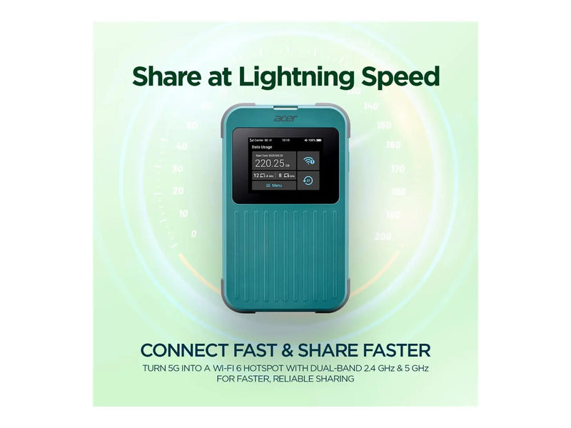 Acer Connect M4 Mobiler Hotspot – 5G LTE, Wi-Fi 6