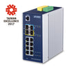 PLANET Switch – 12 Ports, für Wand- und DIN-Schienenmontage