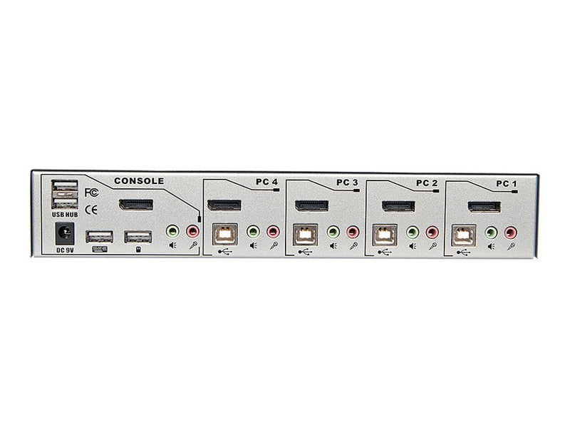 Lindy KVM Switch – 4 PCs, 4K-Auflösung, USB-Anschlüsse