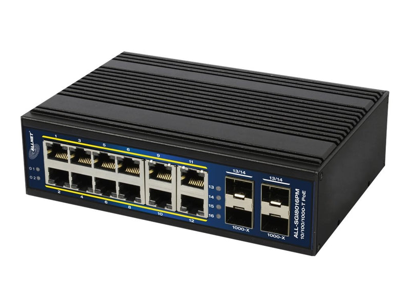 Allnet 12-Port Gigabit Switch – PoE+, lüfterlos, flexibel montierbar