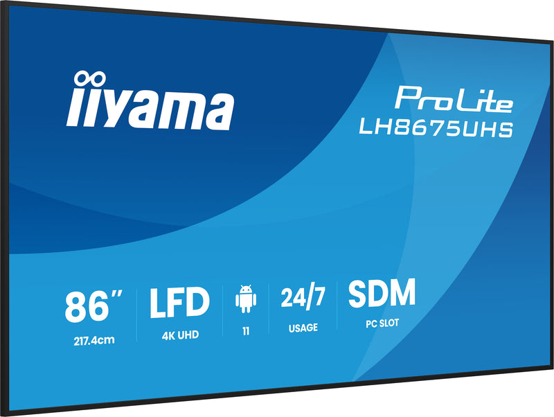 Iiyama 86" 4K Display – Integrierter Mediaplayer, Android OS