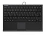 KeySonic Mini-Tastatur – Beleuchtet, mit Touchpad