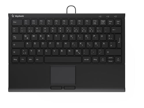 KeySonic Mini-Tastatur – Beleuchtet, mit Touchpad