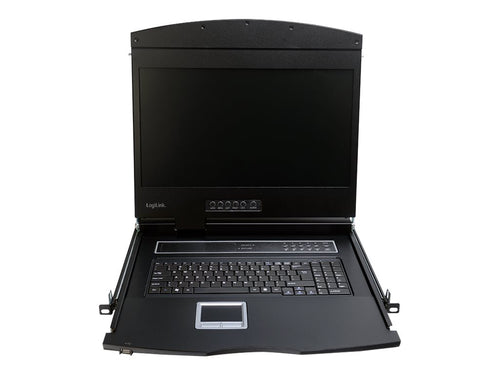 LOGILINK 19" KVM-Konsole – Monitor und Tastatur integriert