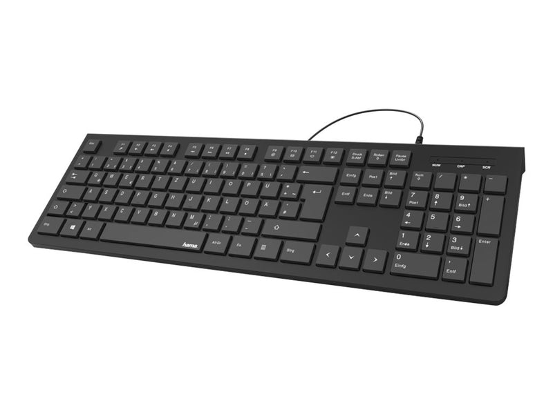 HAMA Basic-Tastatur – USB, spritzwassergeschützt