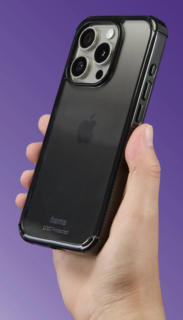 HAMA Handyhülle für iPhone 16 Pro – Robuster Schutz, Schwarz
