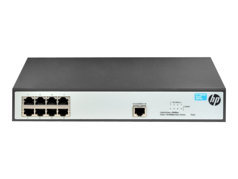 HP Enterprise 8-Port Switch – Gigabit, verwaltet, für kleine Unternehmen