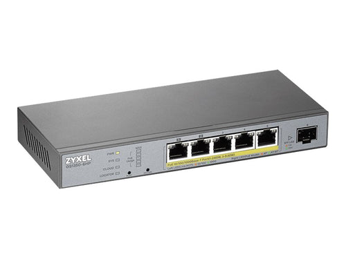 Zyxel Netzwerk-Switch – 6 Anschlüsse, PoE-Unterstützung