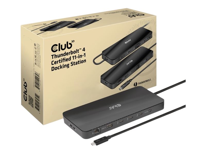 Club3D Thunderbolt 4 Dock – 11 Anschlüsse, 8K Unterstützung