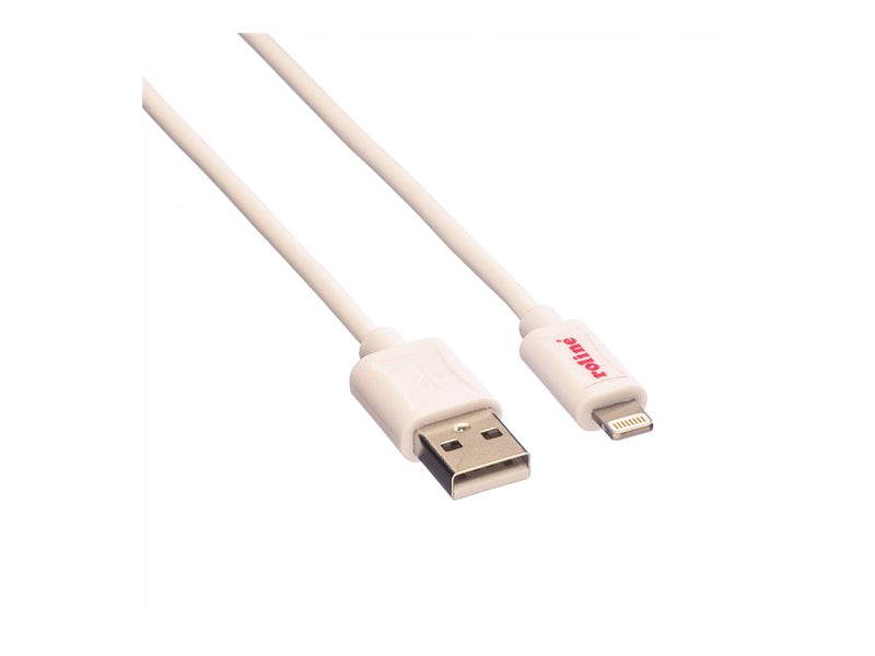 ROLINE Lightning-Kabel – 15 cm, für Apple Geräte, weiß
