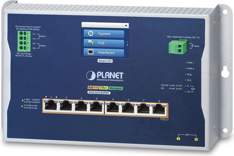 Planet Technology Netzwerk-Switch – 8 Ports, PoE-Unterstützung