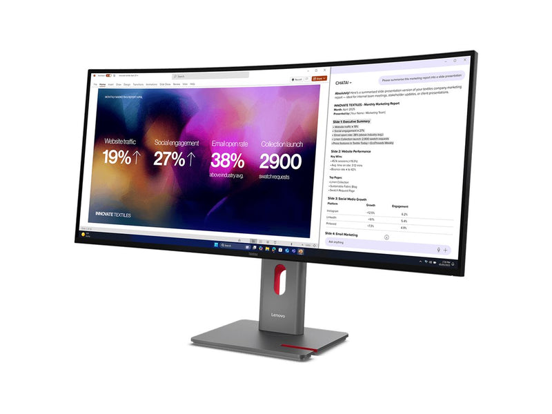 Lenovo ThinkVision Monitor – 40" gebogen, 5K-Display