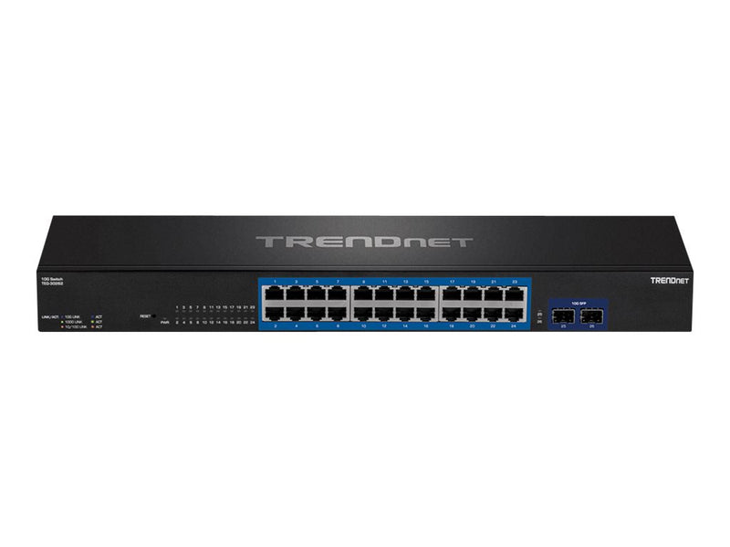 TRENDnet 24-Port Gigabit Switch – Energieeffizient, 10G SFP+ Slots