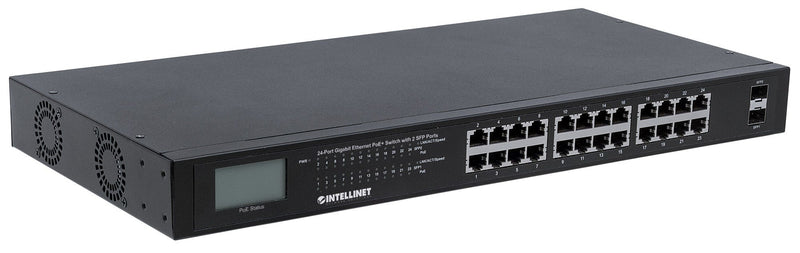 INTELLINET 24-Port Gigabit Switch – PoE+ für einfache Netzwerkverbindungen