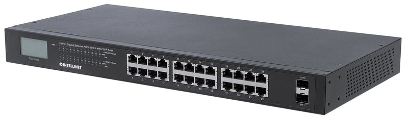 INTELLINET 24-Port Gigabit Switch – PoE+ für einfache Netzwerkverbindungen