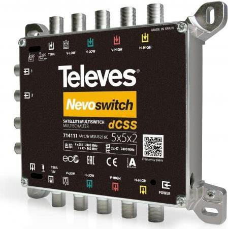 Televes Multischalter – 2x16 Anschlüsse, kaskadierbar