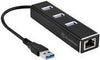 SilverStone USB-Hub – 3 Anschlüsse, Netzwerkverbindung