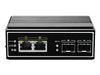 LevelOne 4-Port Gigabit Switch – PoE, für DIN-Schiene