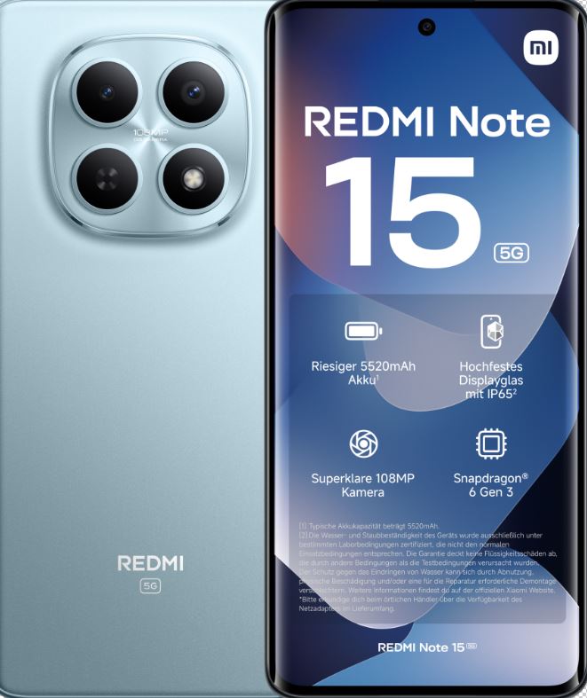 Xiaomi Redmi Note 15 – 5G-Smartphone mit großem AMOLED-Display