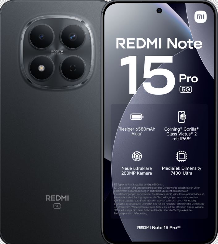 Xiaomi Redmi Note 15 Pro – 5G Smartphone mit großem OLED-Display