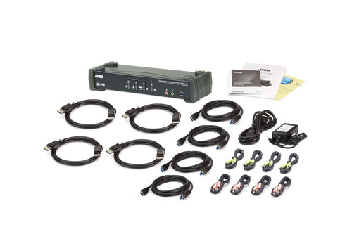ATEN 4-Port USB 3.0 KVM Switch – 4K-Display, Mehrere PCs steuern