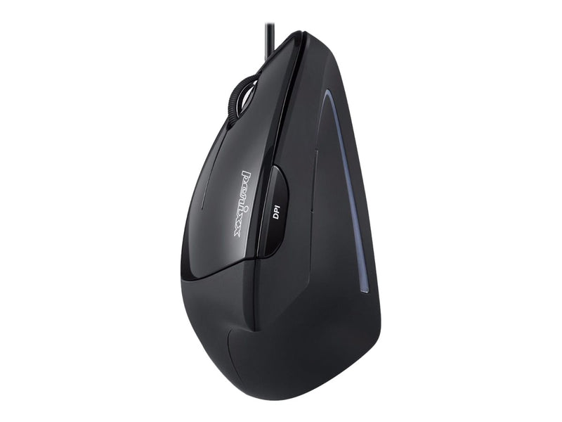 PERIXX Ergonomische Maus – Vertikal, für Linkshänder