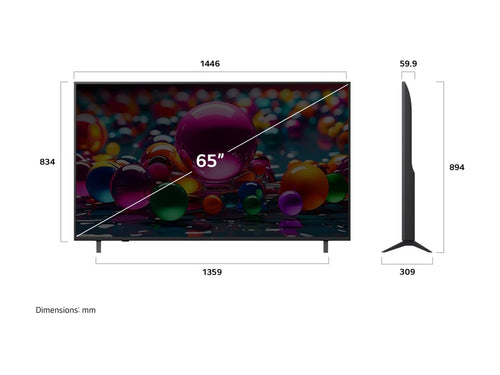 LG 65" Smart TV – 4K UHD, HDR für klare Bilder