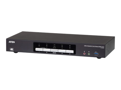 Aten KVMP-Switch – 4K DisplayPort für 2 Bildschirme, USB 3.0