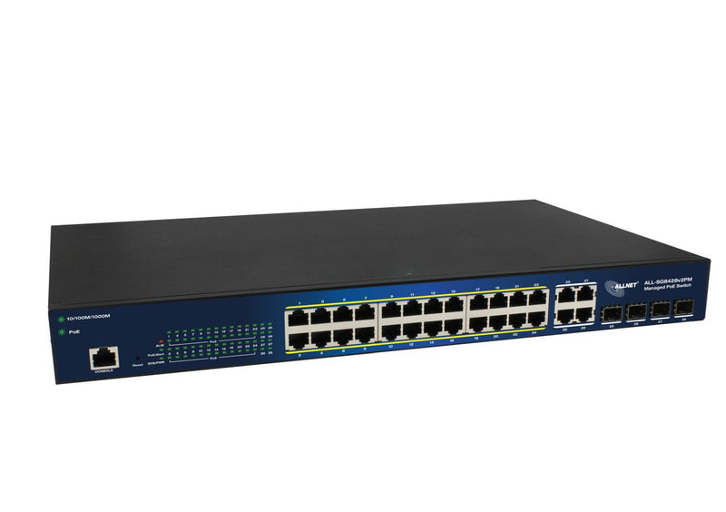 ALLNET Netzwerkswitch – 24 Ports, PoE für einfache Installation
