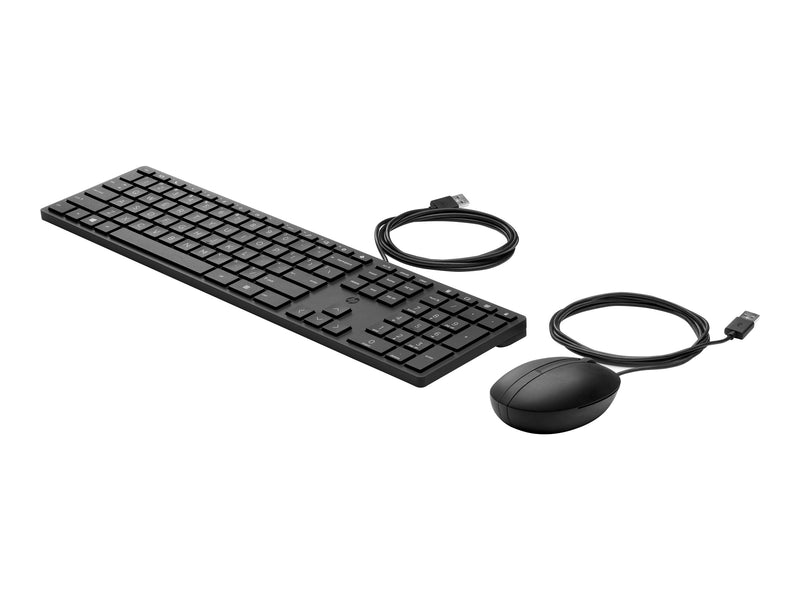 HP Tastatur-Maus-Set – Vollgröße, USB-Anschluss, Französisch Layout