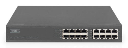 Digitus PoE+ Injector Hub – 8-Port Gigabit, Rack-montierbar