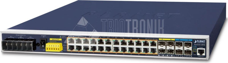 PLANET Switch – 28 Anschlüsse, PoE+ für Rack-Montage