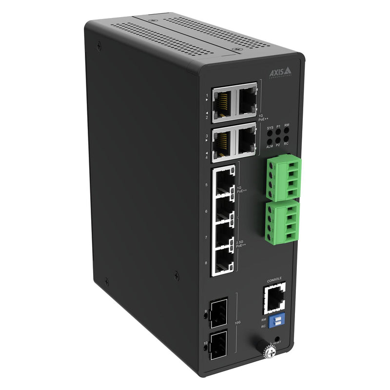 Axis Industrieller Switch – 8x 10G Ethernet, PoE++ für hohe Leistung