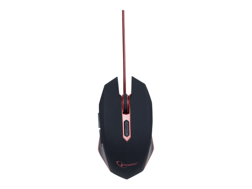 GEMBIRD Optische USB-Maus – Für Rechts- und Linkshänder, Rot