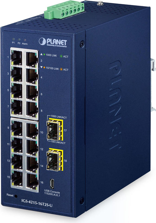 Planet Technology 16-Port Switch – Managed, Gigabit Ethernet