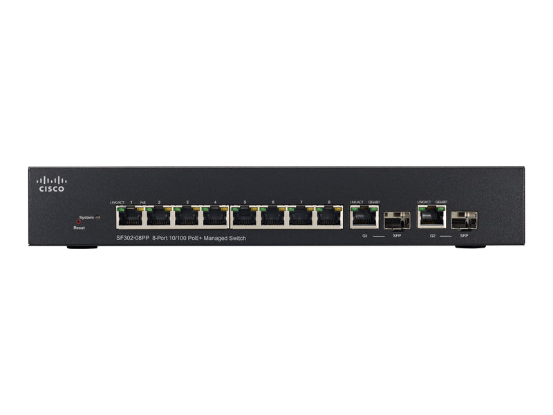 Cisco 8-Port Managed Switch – PoE+ für kleine Unternehmen