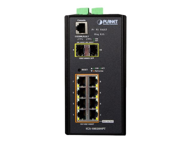 Planet Technology 8-Port Switch – PoE+, für flexible Netzwerke