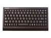 KeySonic Kompakte Tastatur – USB & PS/2, Blaue LEDs