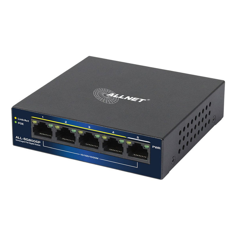 ALLNET 5-Port Switch – 4x PoE, leise und einfach