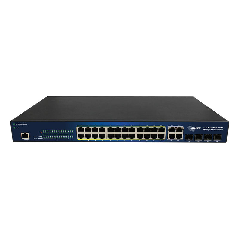 ALLNET Netzwerkswitch – 24 Ports, PoE für einfache Installation