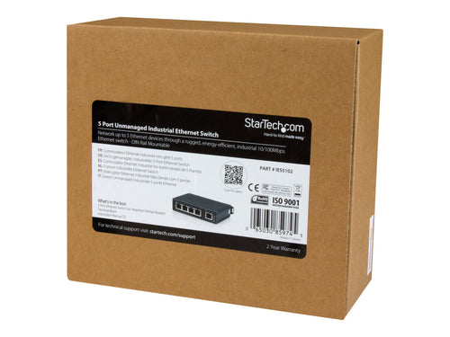 Startech Ethernet Switch – 5 Ports für industrielle Anwendungen