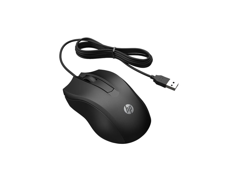 HP 100 Maus – Beidseitig nutzbar, optisch, USB-Anschluss