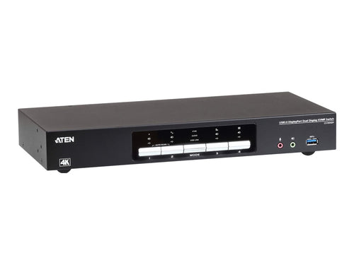 Aten KVMP-Switch – 4K DisplayPort für 2 Bildschirme, USB 3.0