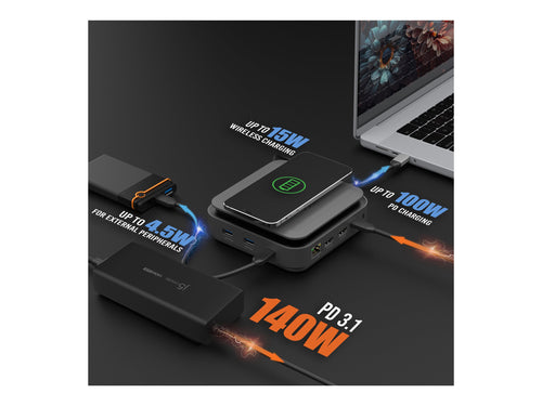 J5 Create USB-C Dock – Dual 4K HDMI, 140W Netzteil