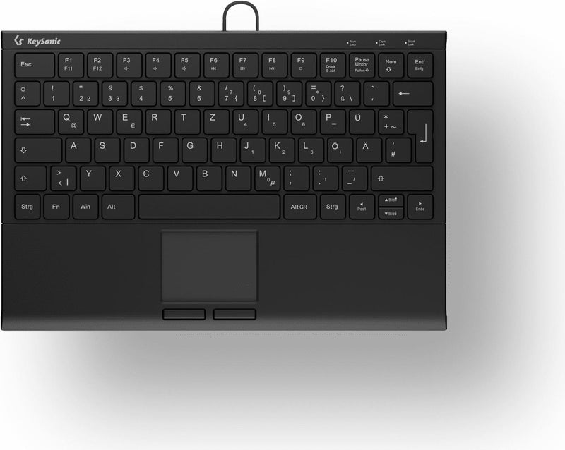 KeySonic Mini-Tastatur – Beleuchtet, mit Touchpad