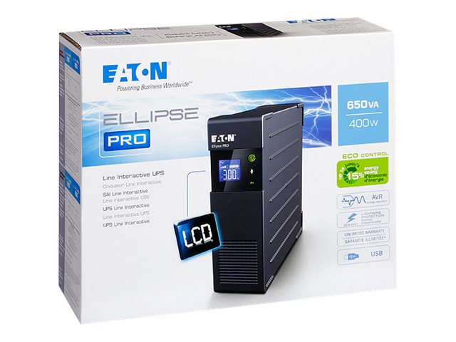 EATON Ellipse PRO 650 USV – Schutz vor Stromausfällen, 4 Anschlüsse