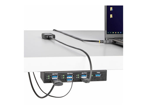 StarTech 7-Port USB Hub – Vielseitig montierbar, robustes Metallgehäuse