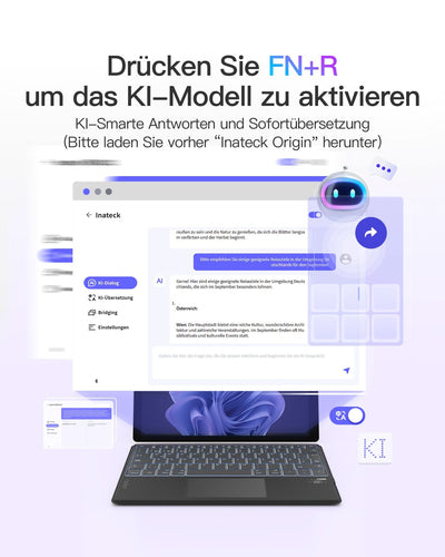 INATECK Kabellose Tastatur – Leicht und kompakt für unterwegs