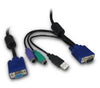 Intertech KVM-Kabel – 3 m, verbindet VGA/PS2/USB Geräte